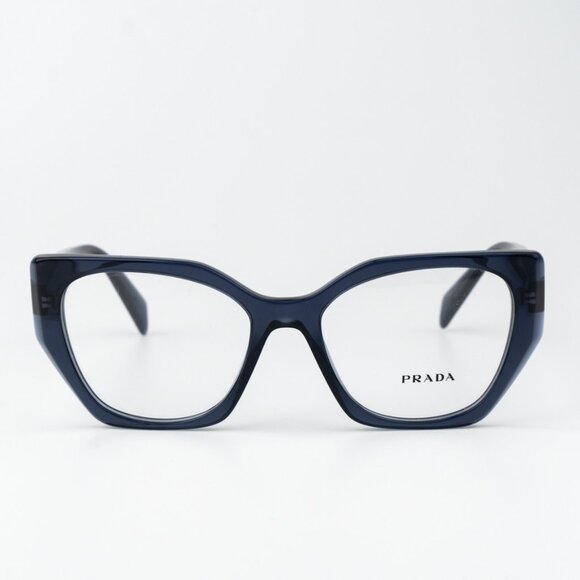 Prada Women Eyeglasses Blue Crystal Cat Eye PR18WV 08Q1O1 BRAND NEW - Picture 1 of 8